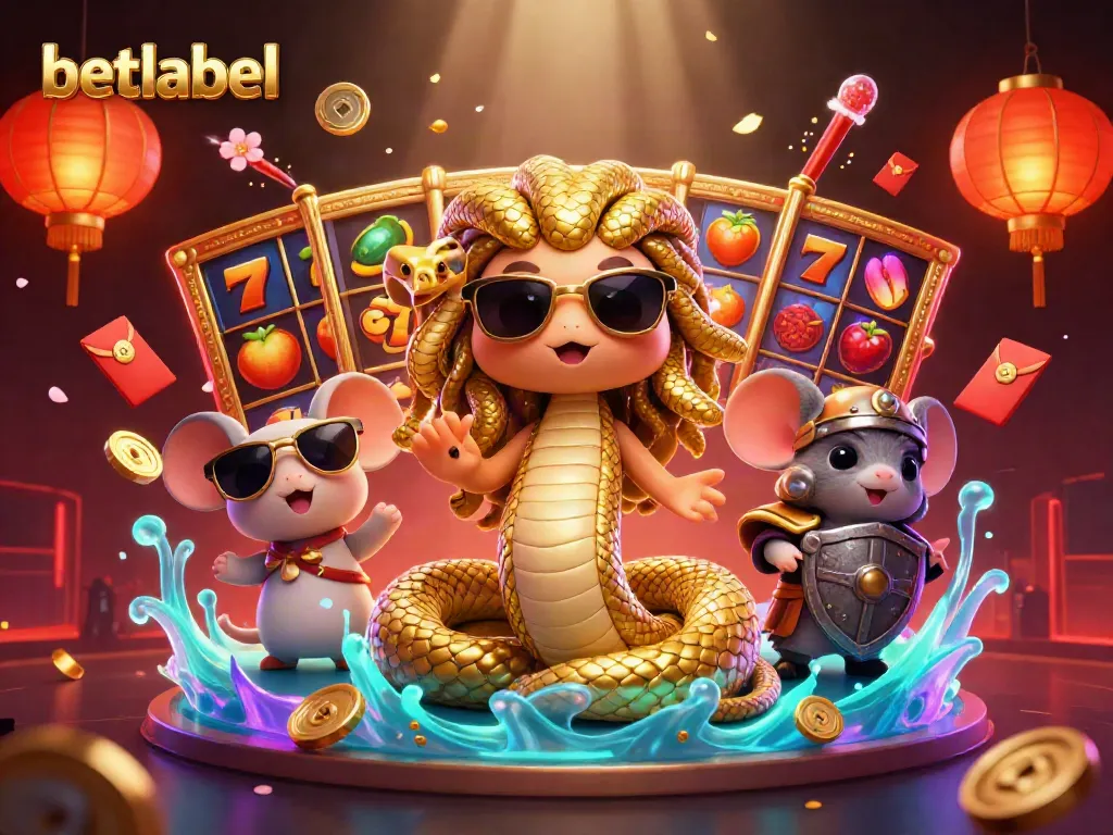Experience the excitement of betting with betlabel in a vibrant casino illustration.